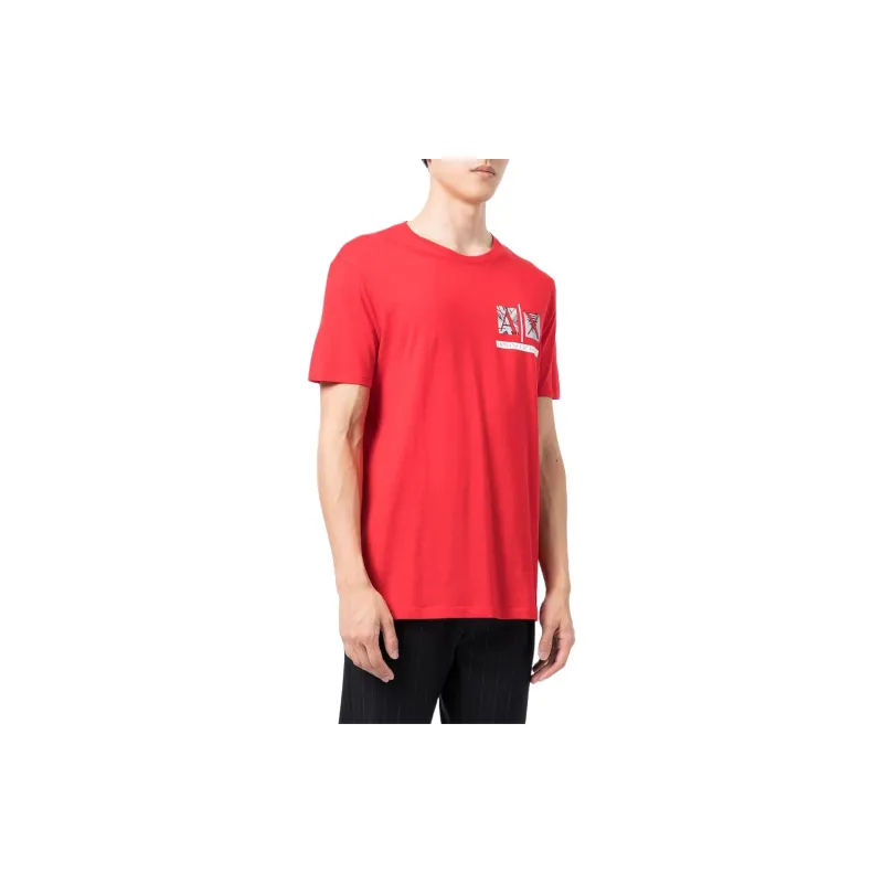 ARMANI EXCHANGE T-Shirts Men Red-3