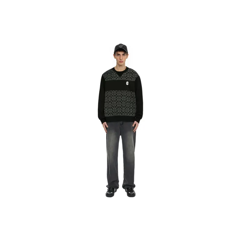 COACH Sweatshirts Men Black-2