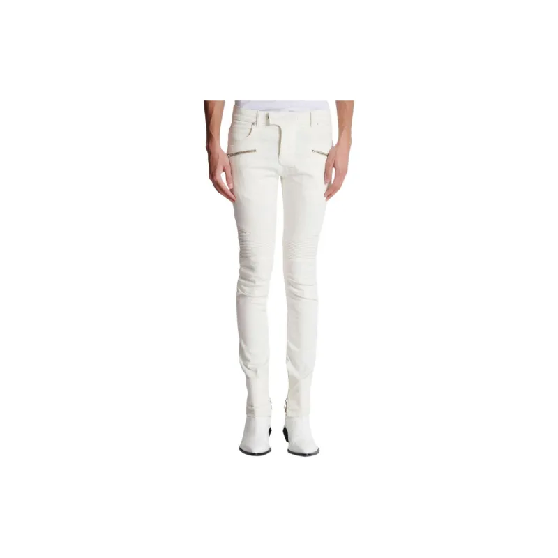 BALMAIN Biker Denim Jeans-4