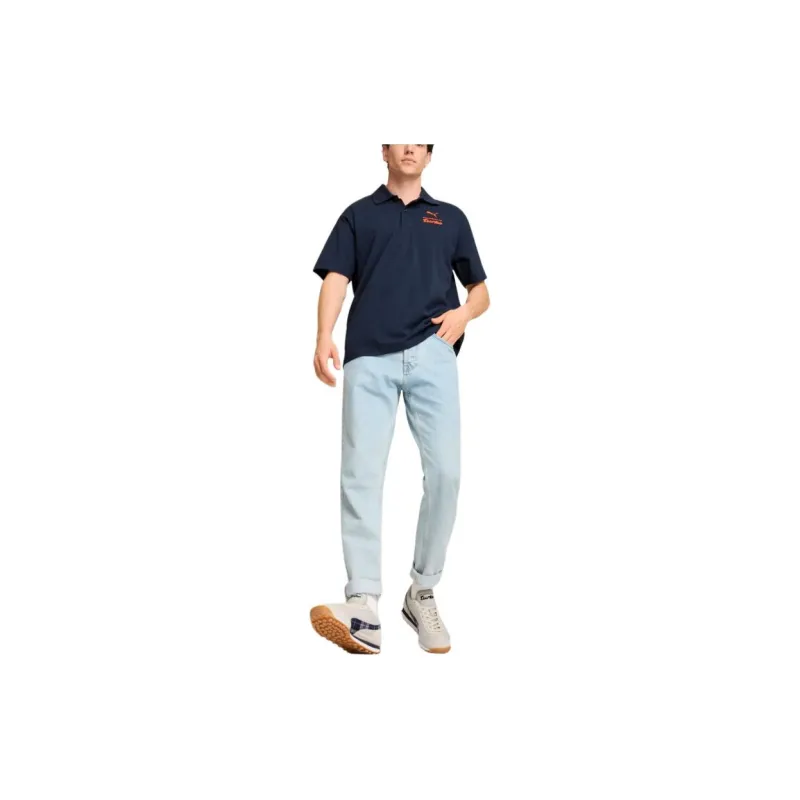 PUMA Porsche Legacy Collection ESS FW24 Polo Shirt Men's Marine Blue-4