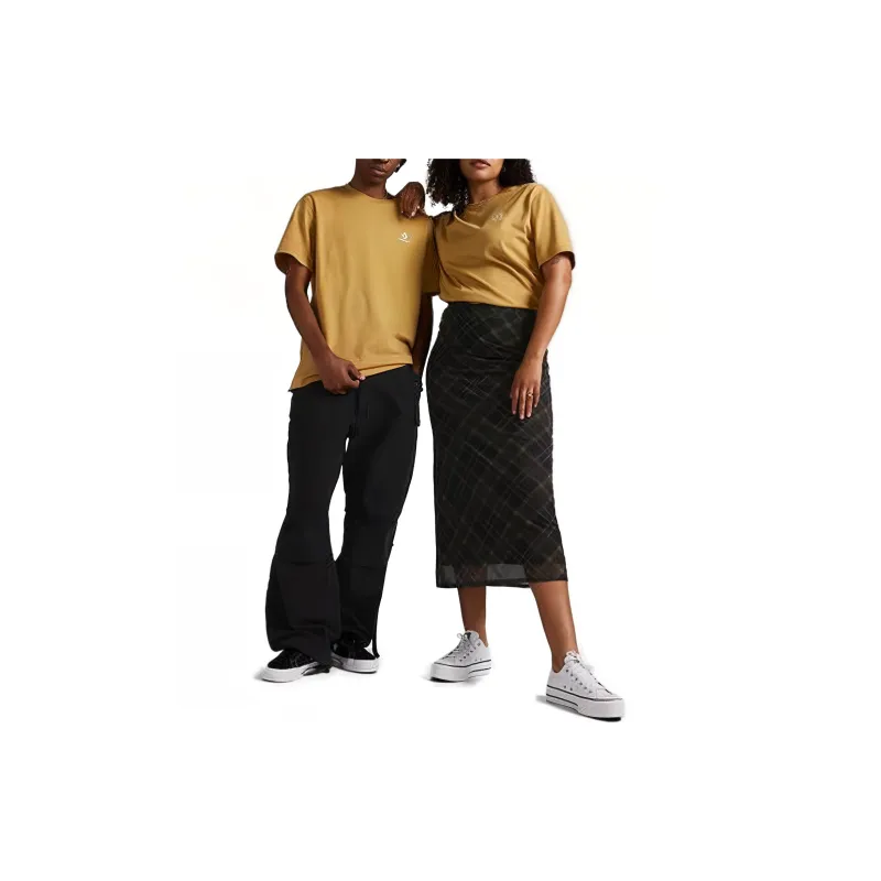 Converse Star Chevron T Shirts Unisex Yellow-1