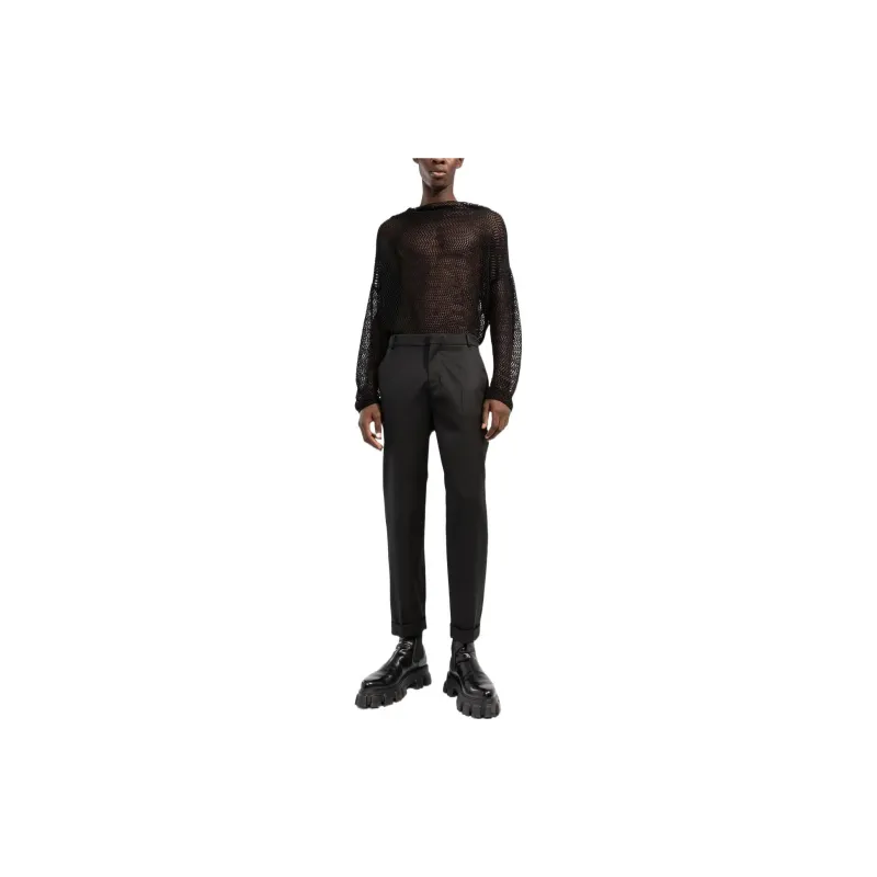 BALMAIN Turn Up Hem Cropped Trousers-1
