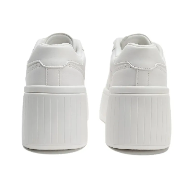 ZARA Low Top Skateboard Shoes Women's White-4