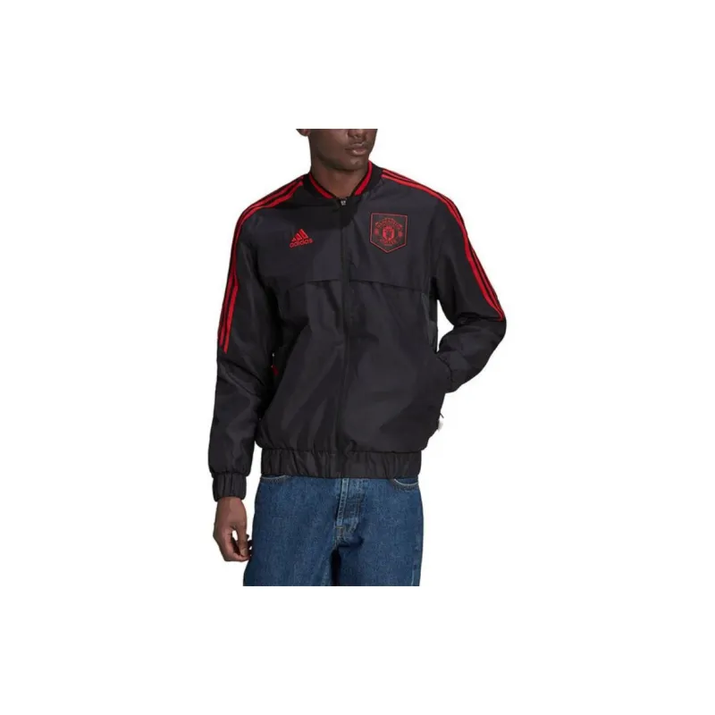Adidas MANCHESTER UNITED THEATRE OF DREAMS ANTHEM Soccer Jerseys Men's Black-1