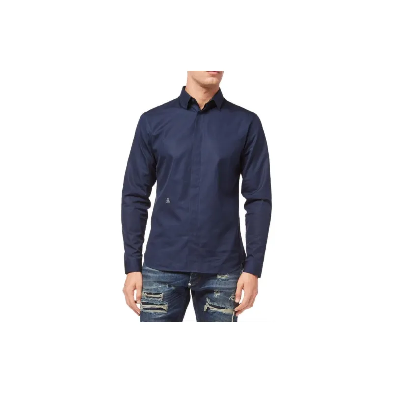PHILIPP PLEIN Shirt Men's Navy Blue-2
