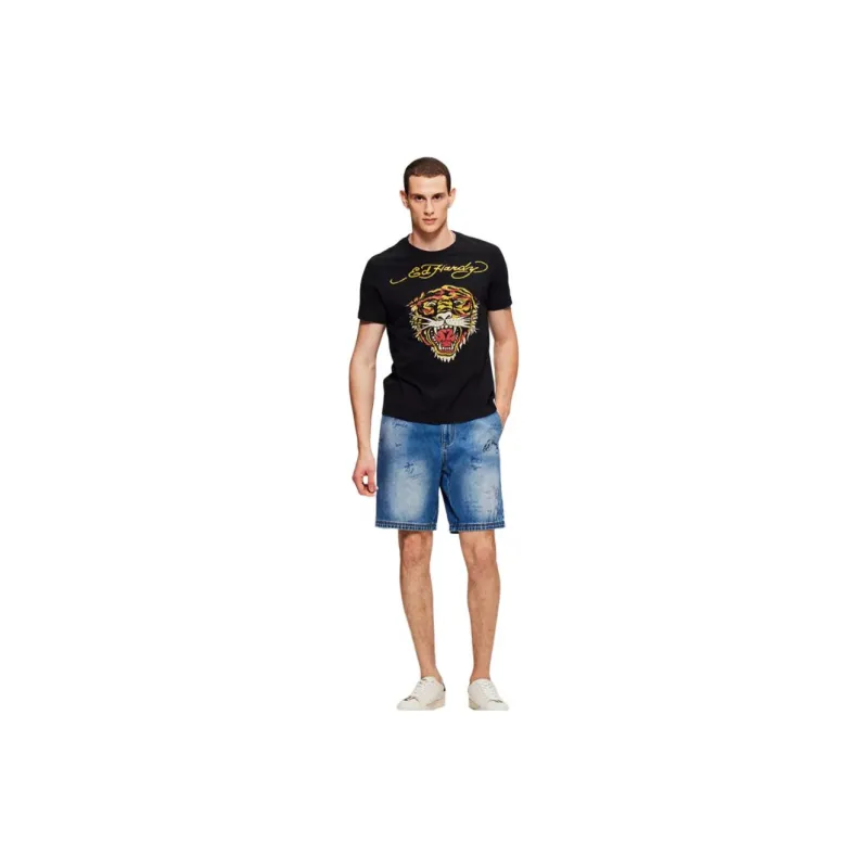 Ed Hardy Ed Hardy Classic Series T Shirts Men Black Skeleton Heart-1