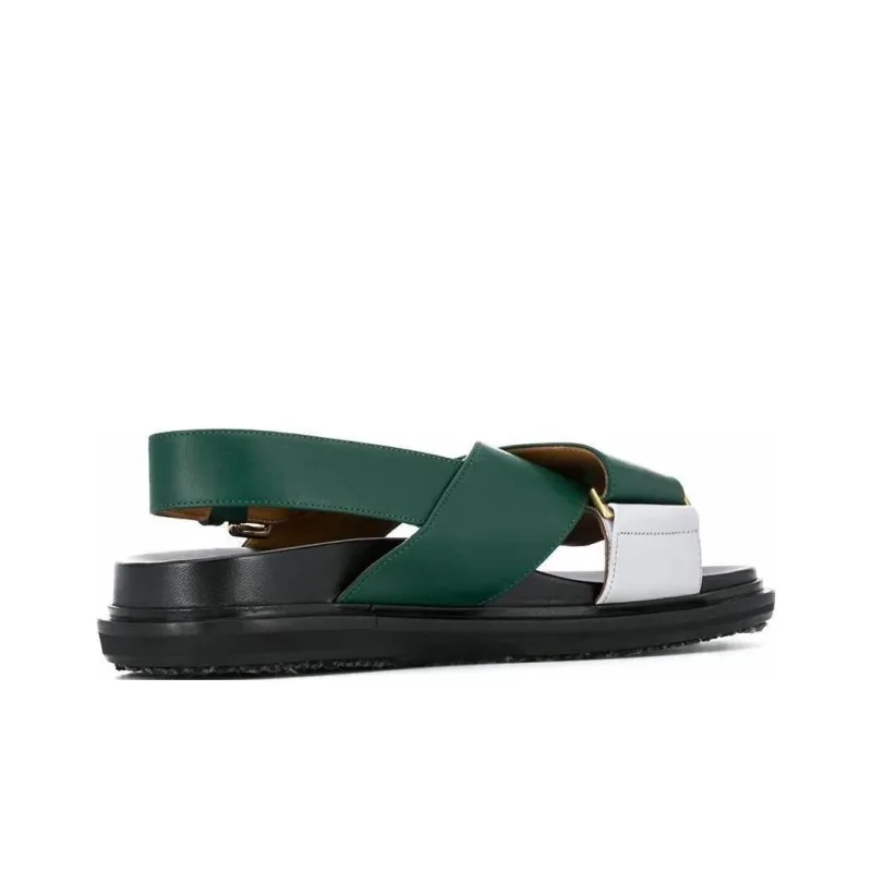 MARNI Fussbett One Strap Sandals Women's Green-1
