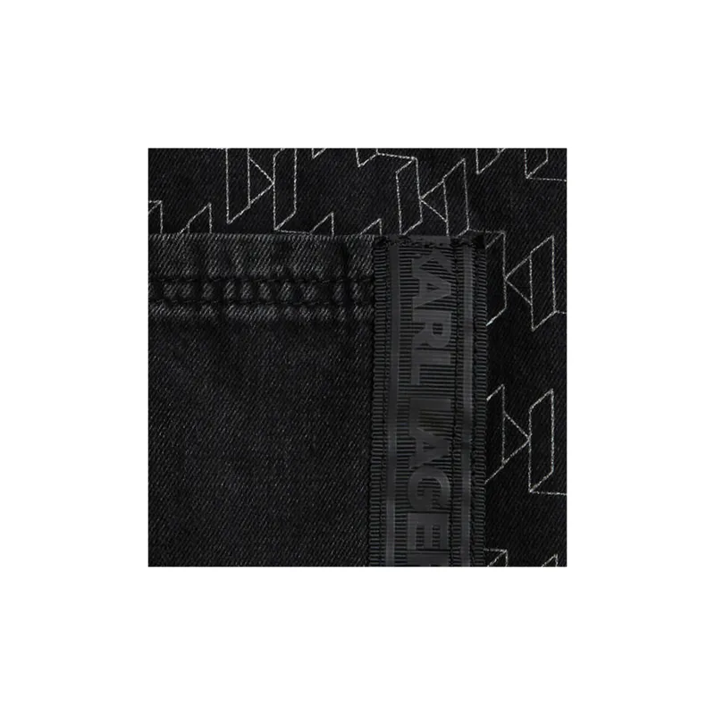KARL LAGERFELD SS24 Denim Jacket Men's Black-5