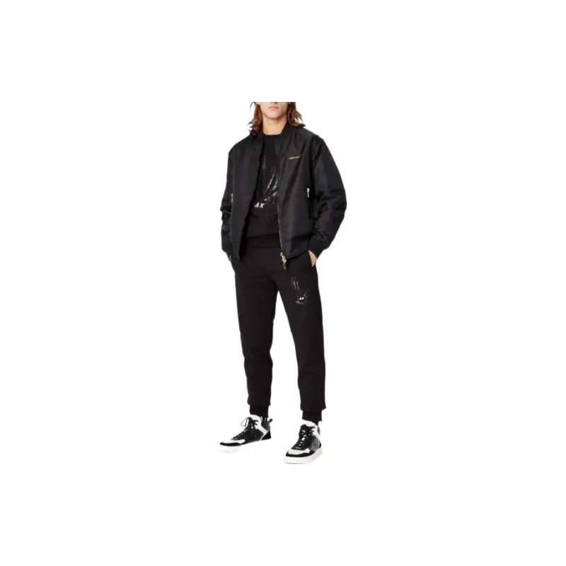 ARMANI EXCHANGE Year Of The Rabbit Knitted Sweatpants Men Black-3