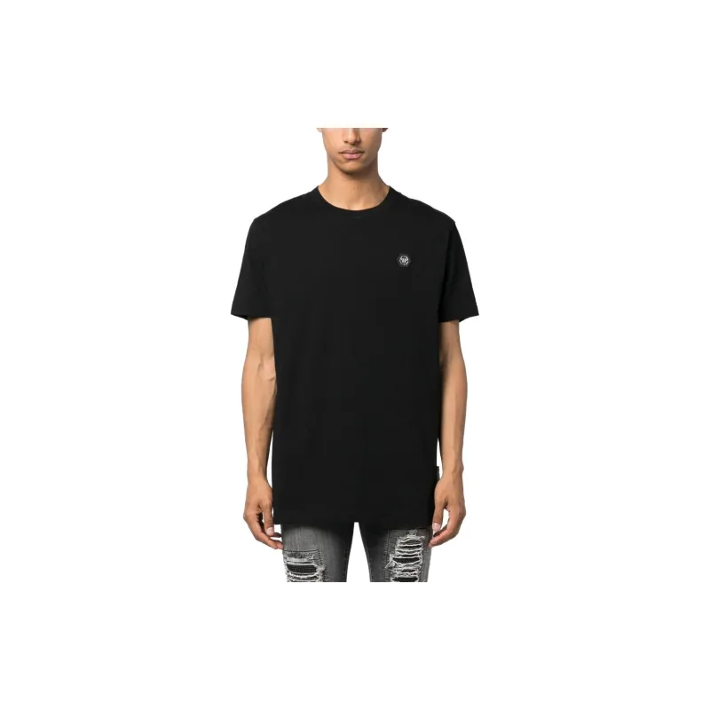 PHILIPP PLEIN Ss Kimono Cut Pp Glass Cotton T shirt-1