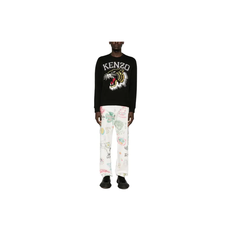 KENZO Tiger Embroidered Crewneck Sweatshirt-1