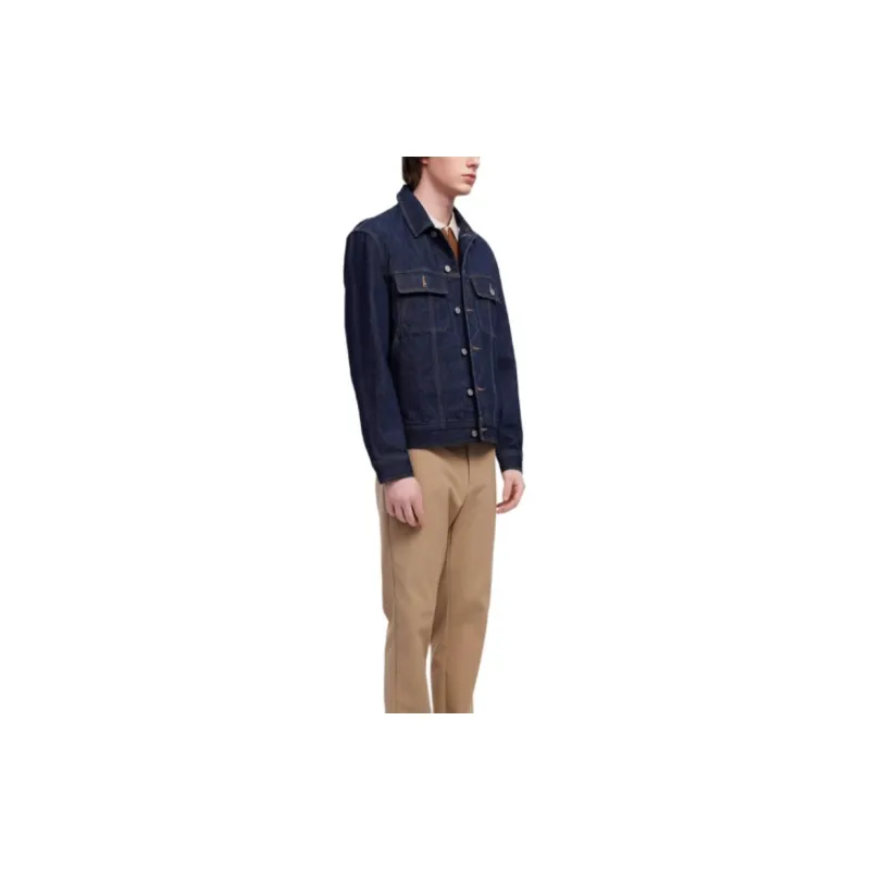 HAZZYS Denim Jacket Men's Dark Blue-1