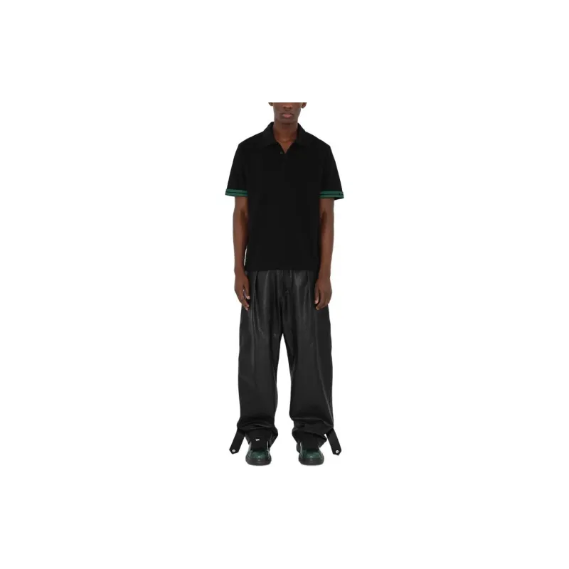 Burberry Striped Detail Short Sleeved Polo Shirt-7