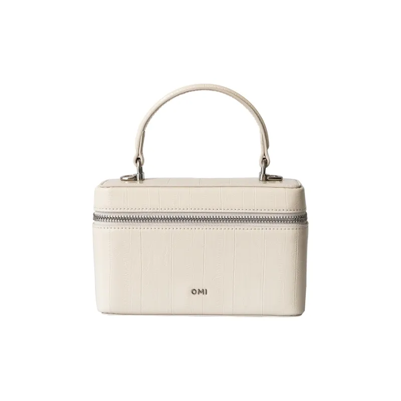 OMI Synthetic Leather Shoulder Bag, Crossbody Bag, Handbag Regular Women's Black/White/Pink-0