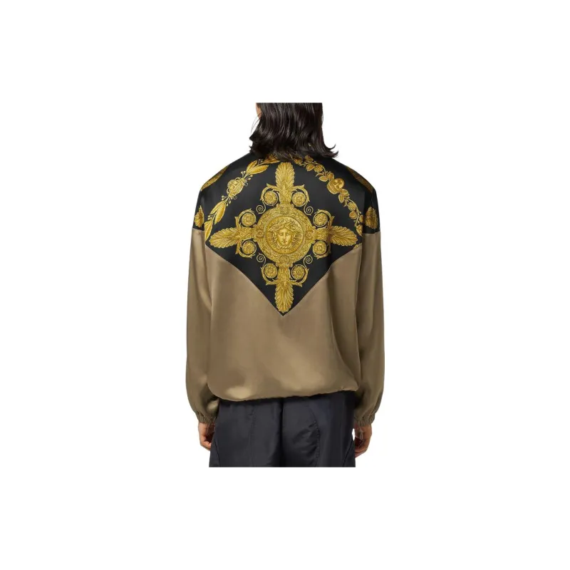 VERSACE Baroque Pattern Zip Up Track Jacket-4