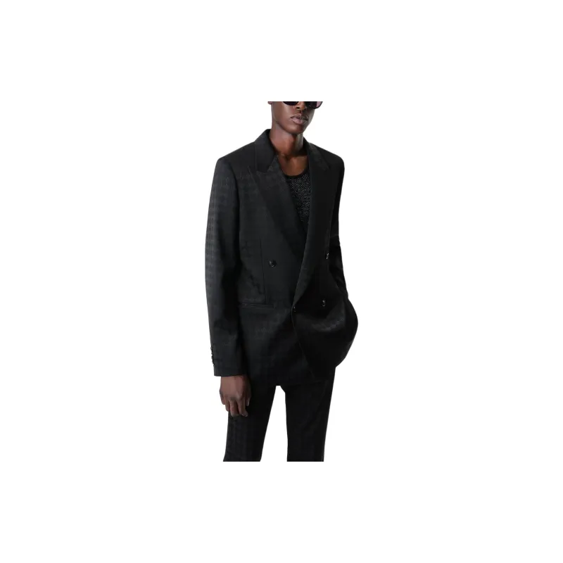 AMIRI Logo Patch Double Breasted Jacket-1