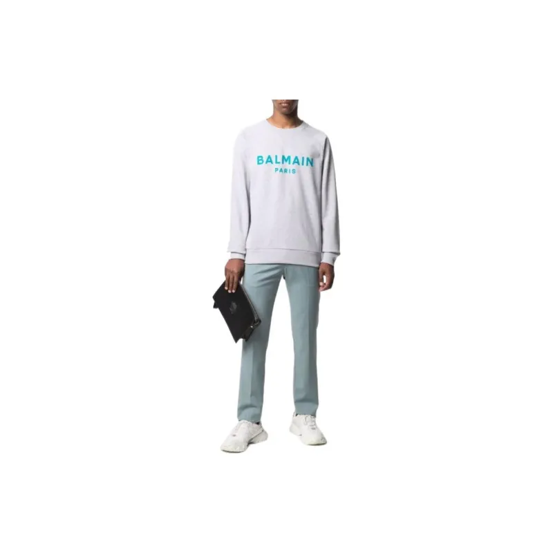 BALMAIN Sweatshirts Men Gray-1