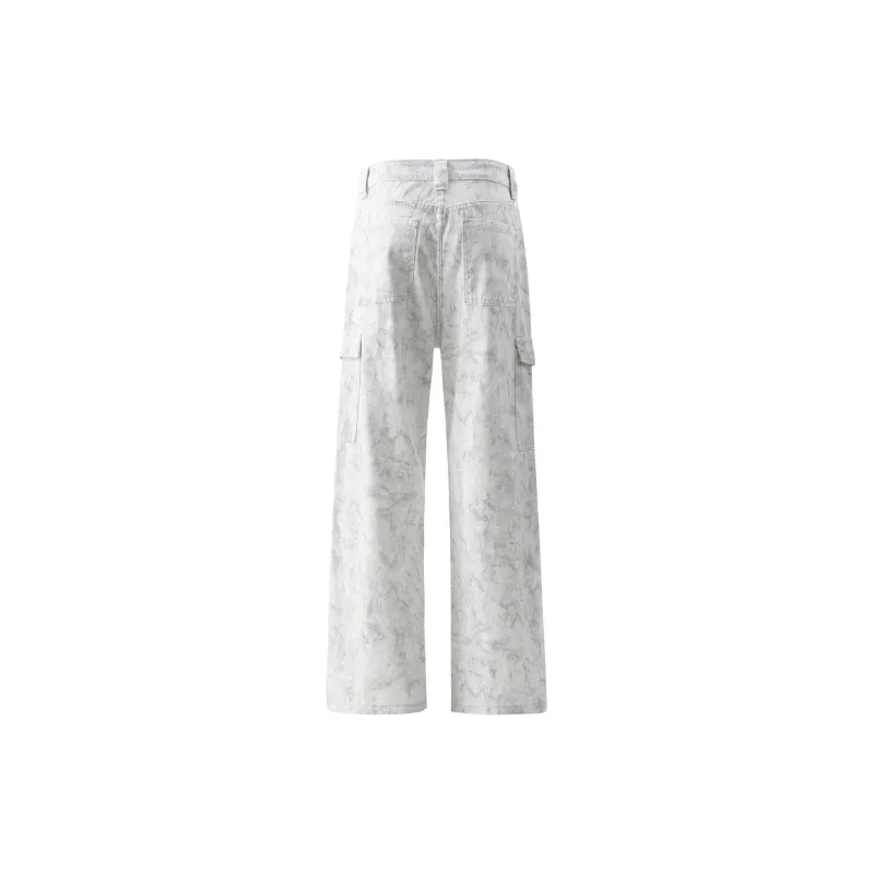 GROOL Jeans Unisex Distressed White-1