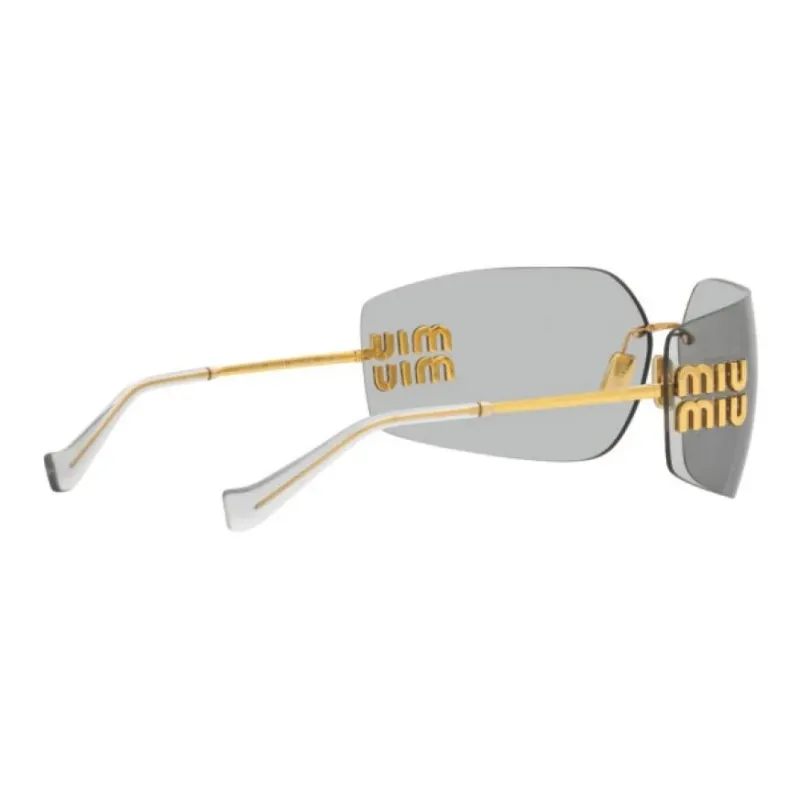 MIU MIU Logo Plaque Oversize Frameless Sunglasses-4