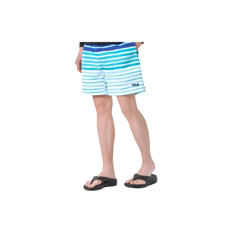 FILA Lightweight Stretch Striped Shorts Casual Shorts Men's Blue-6