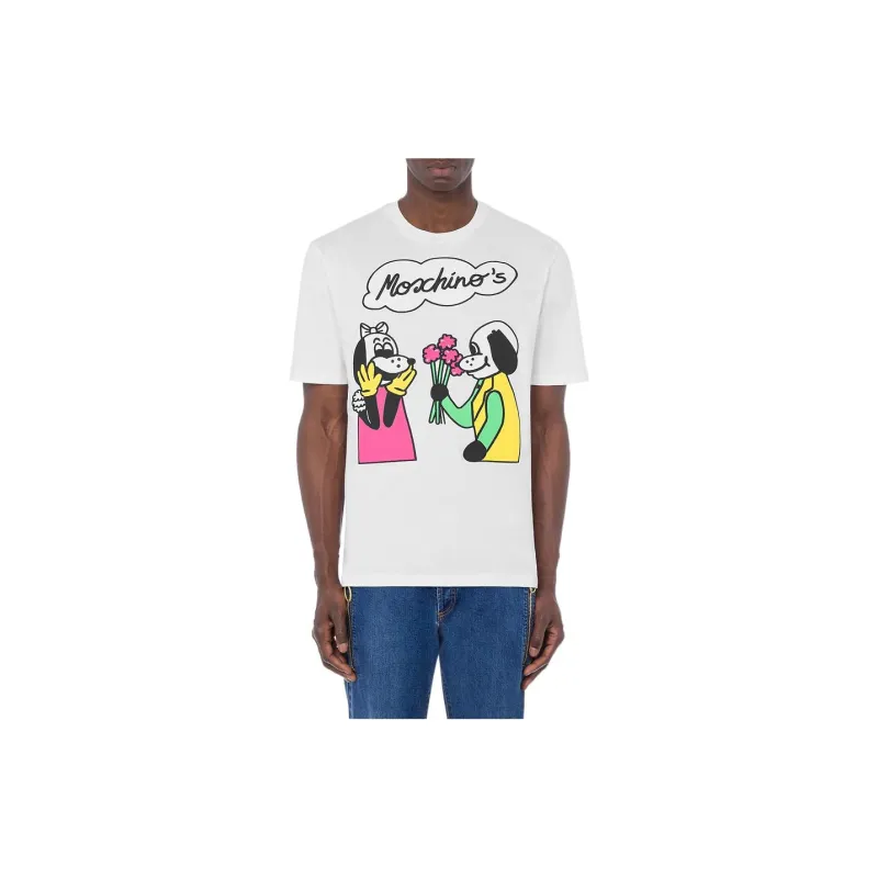 MOSCHINO T-Shirts Men White-1