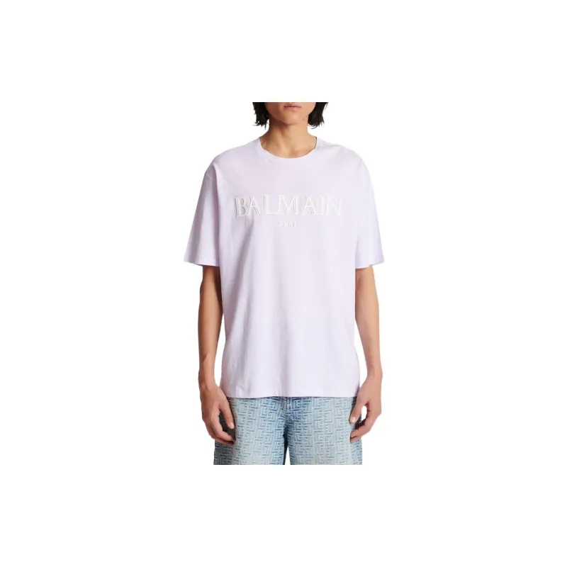 BALMAIN SS23 T Shirt Unisex Lavender Purple-1