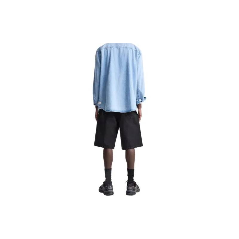 ZARA Denim Shorts Men Black-3