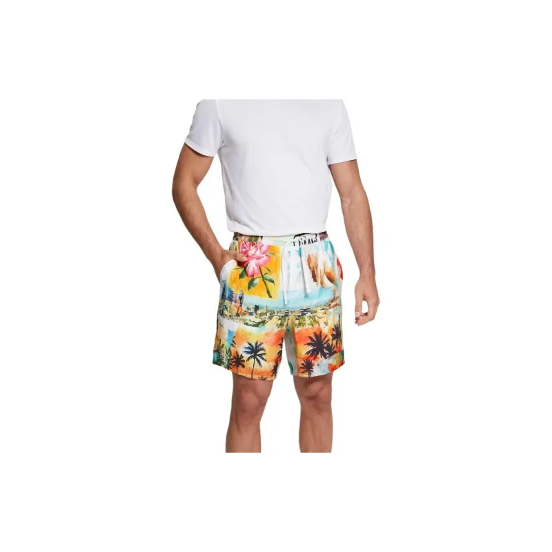 GUESS Casual Shorts Men's Yellow-2