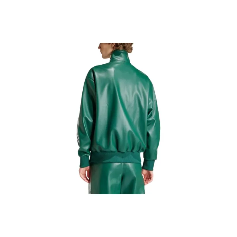 Adidas Firebird Adicolor Three Stripes Synthetic Fabric Loose Jacket Collegiate Green-2