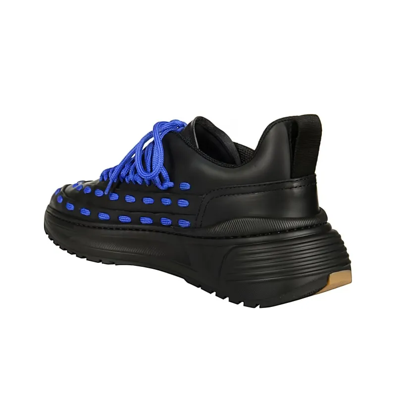 Bottega Veneta Low Top Casual Shoes Men's Blue Black-3