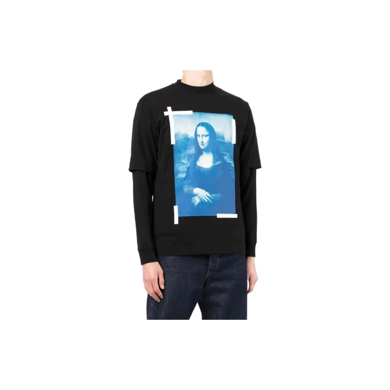 OFF WHITE Monalisa Print Long sleeve T shirt-3