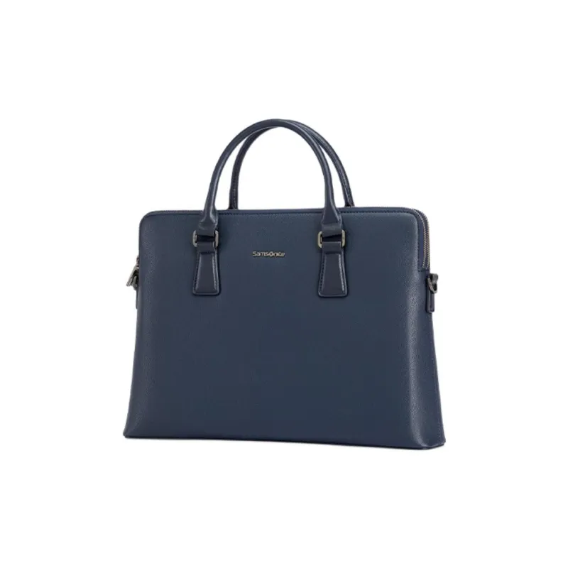 SAMSONITE Microfiber Leather Fabric Shoulder Bag Crossbody Bag Handbag Men's Marine Blue-1