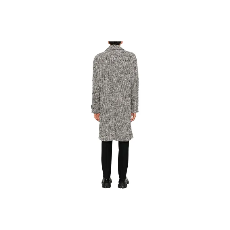 VERSACE Single-Breasted Long Coat-3
