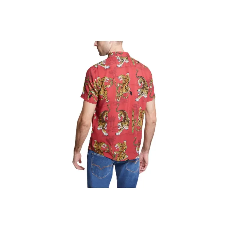 GUESS Shirts Men Red-2