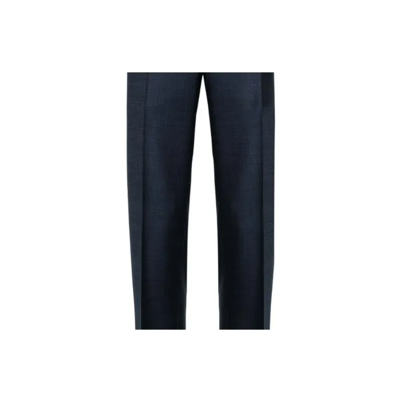 Canali Checked Slim-fit Wool Chinos-5