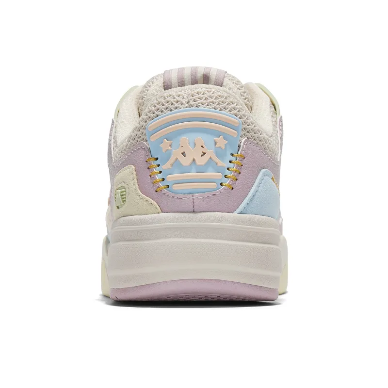 Kappa Anti Slip Wear Resistant Low Top Skateboard Shoes Women's Blue Pink-4