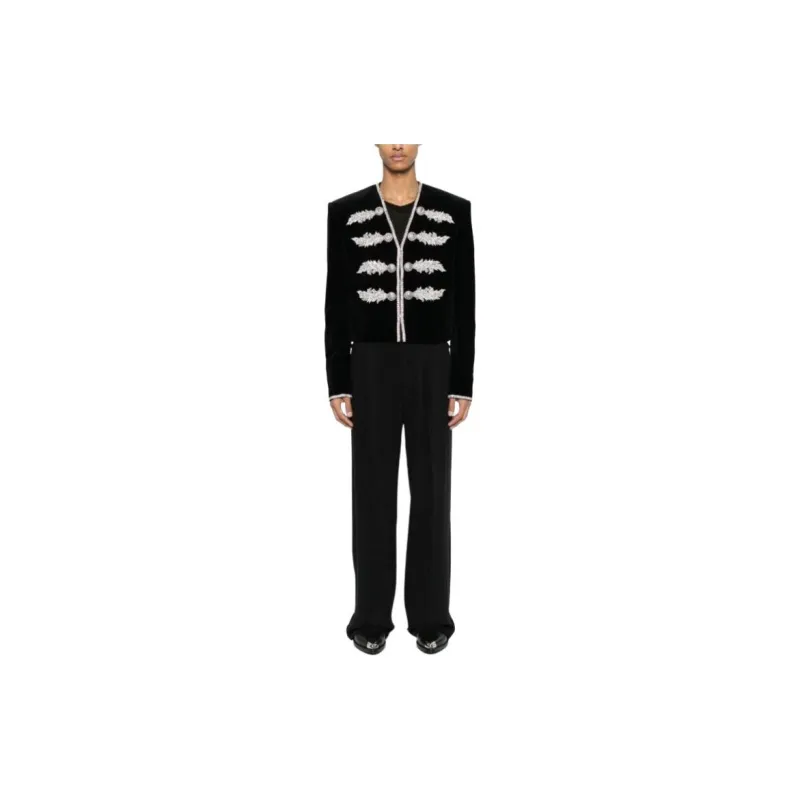 BALMAIN Crystal embellished Velvet Jacket-1