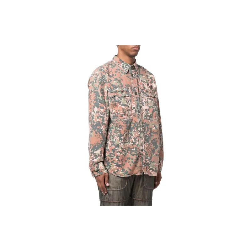 DIESEL Shirts Men Brick Red-2
