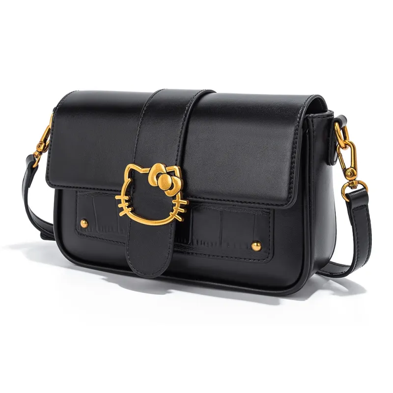 MESUCA Sanrio Hello Kitty PU Shoulder Bag Regular Women's Black/White/Pink-7