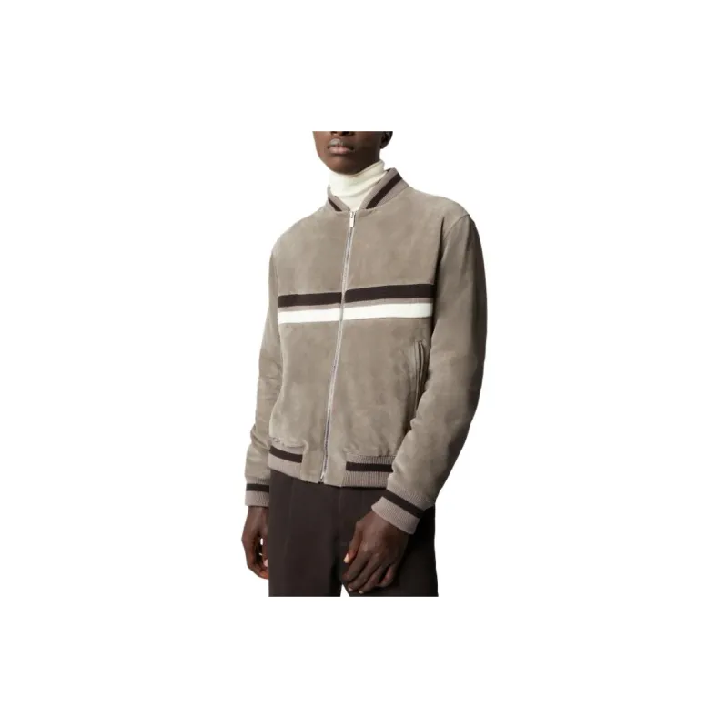 TOD'S Leather Jackets Men Gray-4