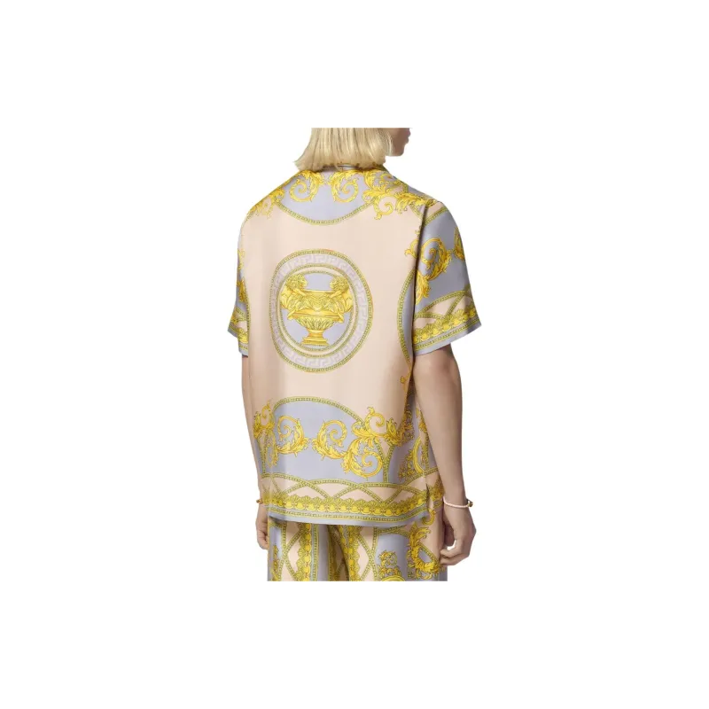 VERSACE Baroque Pattern Printed Short Sleeved Shirt-1