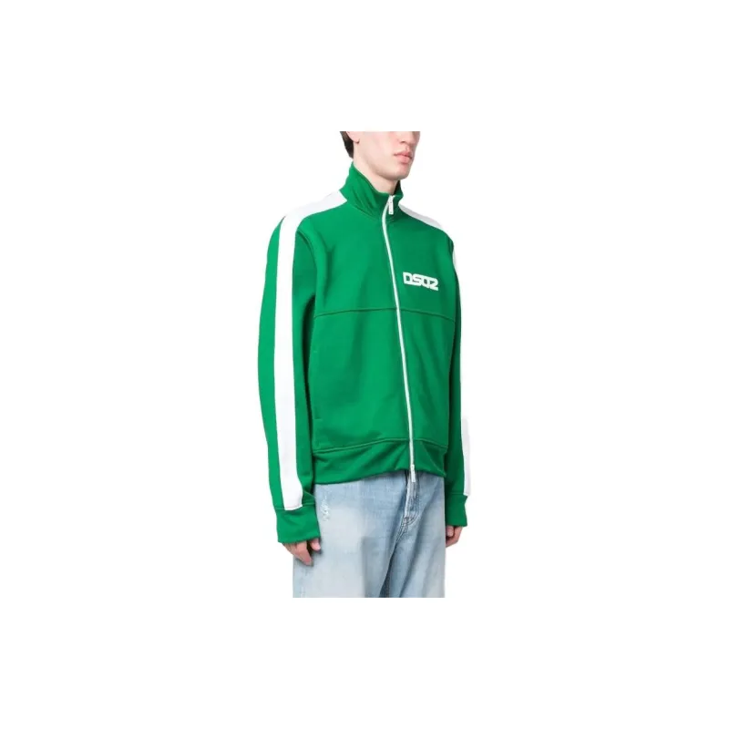 DSQUARED 2 Logo Printed Zipped Sports Jacket-3