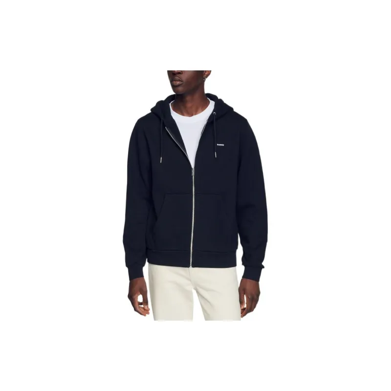 Sandro Logo print Zip up Hoodie-3