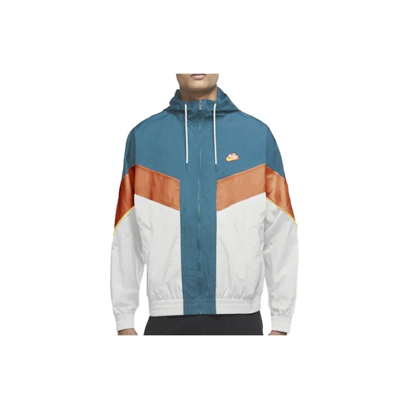 Nike Jackets Men Blue & White & Orange-3