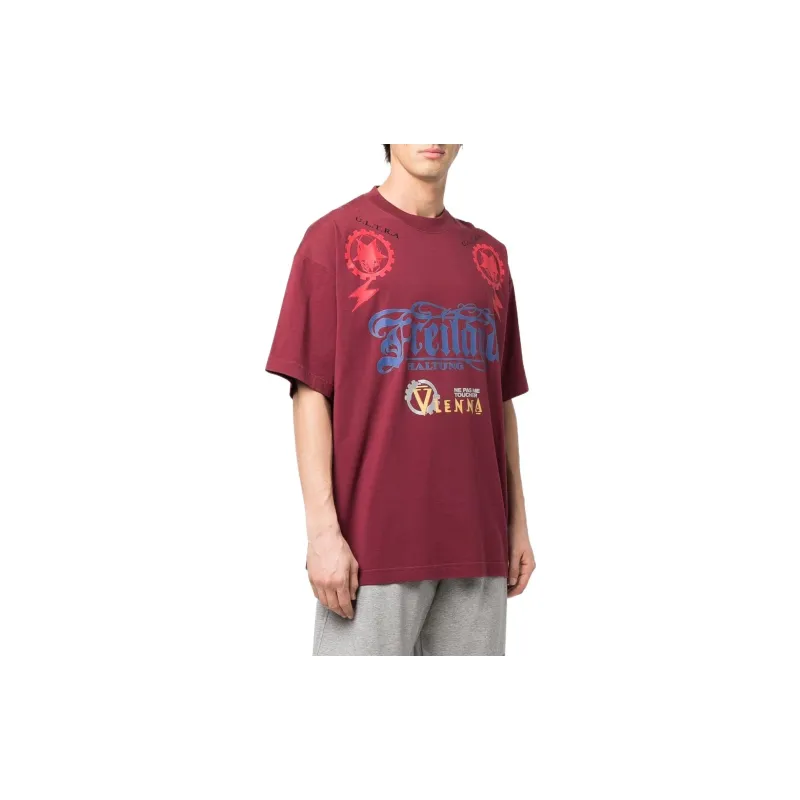 Vetements T-Shirts Unisex Red-4