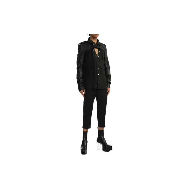 RICK OWENS Tapered Leg Cropped Trousers-2