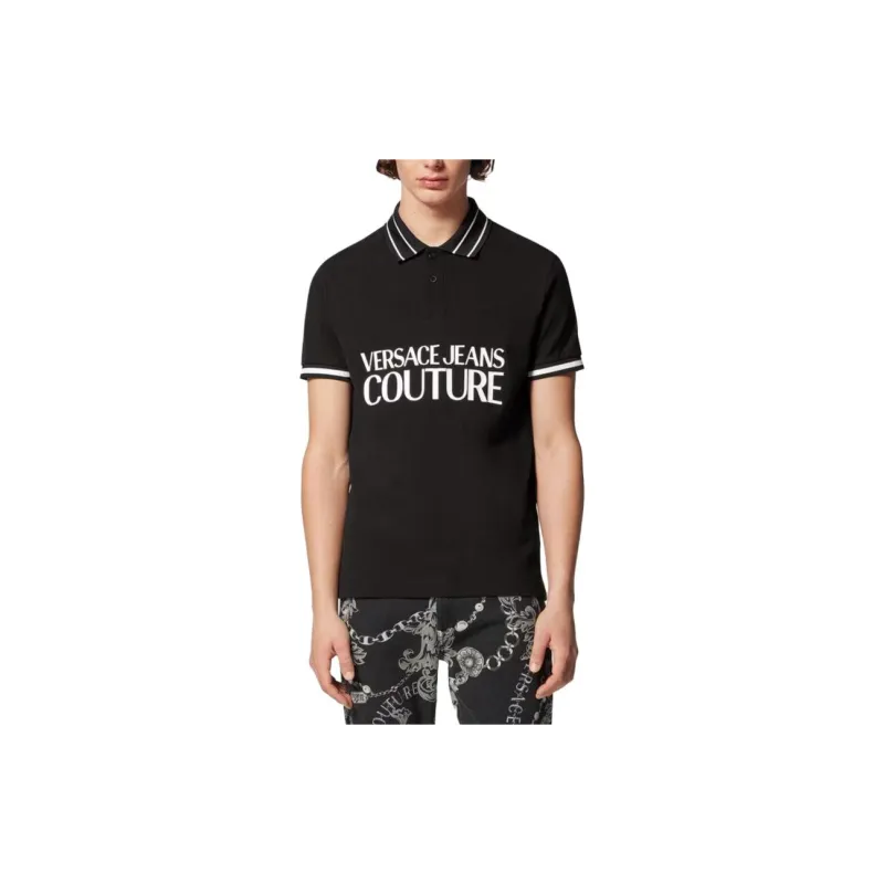 VERSACE Logo print Polo Shirt-2