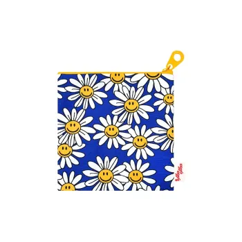 Wiggle Wiggle Cotton Drawstring Storage Bag Regular Unisex OliveYong Coin Purse _ Smiley Face Flower