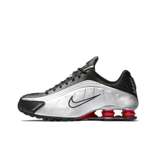 Nike Shox R4 Running Shoes Unisex Low-Top Silver Black