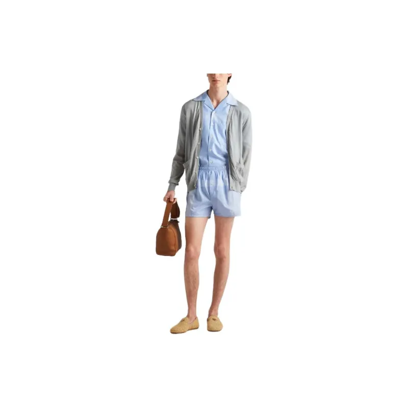 PRADA Cardigan In Cashmere Knitwear Men's Gray-1